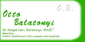 otto balatonyi business card